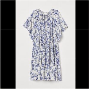 H&M Blue and White A Line Dress